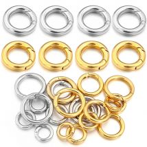 16/18/20/24/28mm Edelstahl O Ring Schnalle Offene Split Verschlüsse Runde Karabinerhaken Schlüsselanhänger DIY Taschen Gepäck Schmuck Zubehör