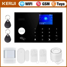 KERUI G30 Smart Life Alarm System für Zuhause, WIFI, GSM-Sicherheitsalarm-Host mit Tür- und Bewegungssensor, Tuya Smart App Work Alexa