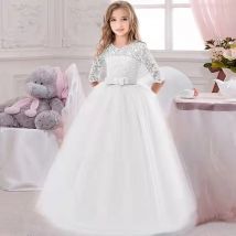 Baby Girl Princess Dress for Party Ball Gown Wedding White Dresses Kids Christmas Bridesmaid Costume Girl Birthday Party Dress
