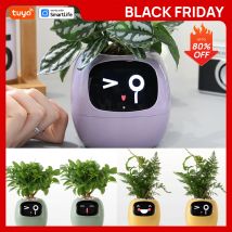 Fioriera intelligente Ivy Tuya, divertimento infinito oltre 49 espressioni ricche, 7 sensori intelligenti, chip AI per sollevare le piante facili e divertenti