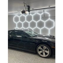 Customized Honeycomb Detailing Light Bar Hexagrid Lighting for Car Wash Station Garage Lamp Ceiling Design Hexagonal Led Lights