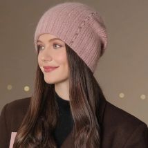 Nuovo cappello invernale da donna moda decorare berretto berretto invernale caldo per cappello lavorato a maglia streetwear casual femminile