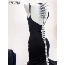 ZHUHE Punk Gothic Große Drachenwirbelsäule Personalisiertes Design Modische Cosplay-Requisiten für Männer und Frauen