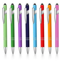 50 Teile/los Kostenloser Individuelles Logo Metall Kugelschreiber 2 In 1 Mit Stylus Touchscreen Stift Büro Schule Werbung Geschenk hohe Qualität