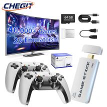 M15 4K TV Game Stick 64GB Wbudowane 3/40000+ Gry Retro Konsola z Bezprzewodowymi Gamepadami, Obsługuje Ponad 20 Symulatorów do Gier HD na Telewizorze