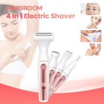 MAXGROOM Kit tagliacapelli per il corpo 4 in 1 per donna Trimmer elettrico per naso e orecchie Rasoi ricaricabili per inguine Epilatore impermeabile IPX6