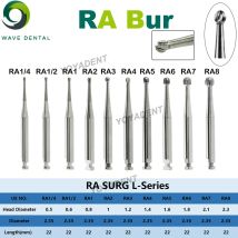 WAVE Dental Bur Wolframkarbid-Bohrer, runder Kopf, Zahnmedizin-Bohrer für Winkelstück mit niedriger Geschwindigkeit, Durchmesser 2,35 mm