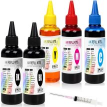 Kit di inchiostro colorante universale BK CMY da 100 ml compatibile per cartucce serbatoio stampante a getto d'inchiostro HP Canon Epson Brother Deskjet CISS