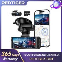REDTIGER 4K Dash Camera WiFi anteriore e posteriore Dvr per auto Doppia fotocamera per auto Registratore per videocamera per auto facile da installare GPS tocmato
