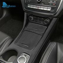 Cubierta embellecedora de Panel de cambio de marchas para consola central de coche, gamuza de fibra de carbono ABS para Mercedes Benz Clase A W176 CLA C177 GLA X156 2013-18