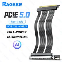 Cavo riser RAGEER PCIe 5.0 X16 64 Gbps per serie 50/40/30, compatibile 4.0/3.0, per installazione verticale GPU 180 °   a 90 anni °