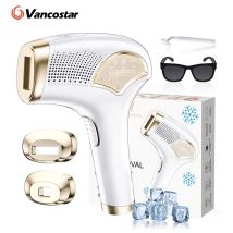 Depilazione laser con raffreddamento 3in1 per donne Ringiovanimento dell'acne Rimuovi 3 tappi della lampada Trimmer bikini a casa per uomo Epilatore IPL