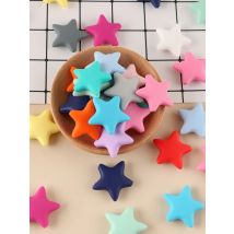 5/10Pcs Star Shaped Silicone Beads Food Grade Baby Teether Chew Beads DIY Bracelet Jewelry Pacifier Chain Accessories Gift