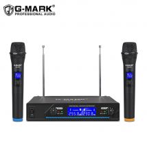 Microfono Wireless G-MARK G210V microfono Karaoke portatile professionale a 2 canali per riunioni di feste in chiesa