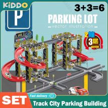 Pista per bambini Parcheggio in città Building Lotto di giocattoli Puzzle fai-da-te Assemblaggio di vagoni ferroviari Giocattoli Giochi interattivi multistrato Avventura per bambini