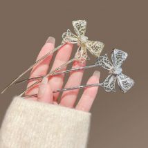 Chinesische Art hohle Schleife U-förmige Haarnadel Fee Mädchen Haarschmuck einfache Hochs teck frisur Haarnadel chinesischen alten Stil Kopfschmuck