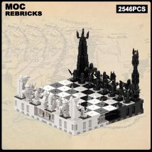 MOC Film Ringe Krieg Schach Bord Kreative Montage Modell Baustein Sammlung Experten Technologie Modell Puzzle Spielzeug Ziegel