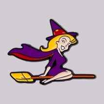 Funny Witch Enamel Pin Cartoon Brooch Pines Lapel Pins Badge on Backpack Clothing Accessories Fashion Jewelry Hloliday Gifts