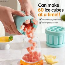 Eis Eimer Silikon Eiswürfel Form Tragbare Eiswürfel Gefrierschrank mit Deckel Silikon Eiswürfel Tasse Bar Liefert Küche Gadgets