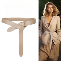 Luxus Gothic Retro Damen Korsett Gürtel Weiches Rindsleder Geknoteter Riemen Designer Kleid Gürtel