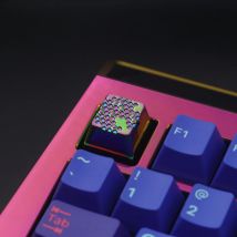 Tapa de tecla de Metal Individual hecha a mano, Material de aleación de aluminio, arte de prisma, Teclado mecánico, tecla personalizada ESC DIY, R4