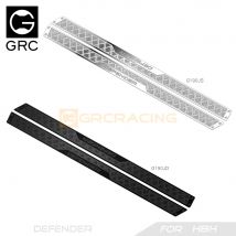 GRC1/8 Edelstahl-Seitenpedaldekoration, karierte Platten, Metallschutzbleche für H8H Defender-Upgrade-Option # G190JS/JD