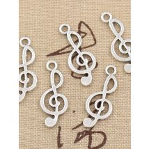 20pcs Charms Musical Note 26x10mm Antique Making Pendant fit,Vintage Tibetan Bronze Silver color,DIY Handmade Jewelry