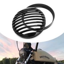 Accessori moto 5 3/4 "7" Rotondo ABS Led Faro Griglia di Copertura Nera Per Harley Sportster XL 883 Ferro 1200 04-up Custom XL
