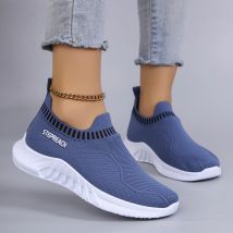 Frühlingsneue Damen-Freizeitsportschuhe, bequem, atmungsaktiv, leicht, verschleißfest, faule Schuhe, flache Schuhe mit weicher Sohle