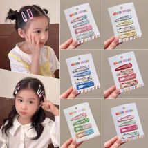 4PCS/Set Cute Colorful Print Hairpins For Girls Sweet Hair Ornament Barrettes BB Hair Clips Kids Lovely Hair Accessories