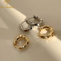 Xiyanike Metall Textur Ohr Schnalle Creolen für Frauen Mädchen koreanische Mode Vintage Schmuck Freund Geschenk Party серьги женские