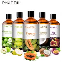 Phatoil 100ml Oli profumati al mirtillo per candele Creazione di sapone Aroma fai da te Pesca Lime Fragola Mango Ciliegia Anguria Figma Pera
