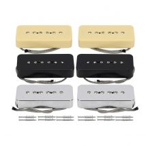 FLEOR 2 Pezzi Vintage Alnico 5 P90 Pickup Soapbar Single Coil Pickup Set Crema/Nero/Cromo Scegli