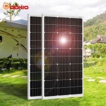 DOKIO Pannello Solare 100W Pannelli Fotovoltaico 200W Pannelli Solares 18V Solarpaneele Per Il Campeggio/Powerbank/Batteria 12V/Camper van