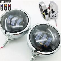 Luz antiniebla auxiliar LED para motocicleta de 4-1/2 "con cubo de carcasa de 4,5" para accesorios Harley Electra Glide Bad Boy