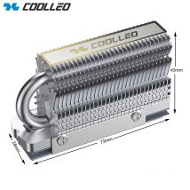 COOLLEO HR-09 M.2 2280 SSD Radiator w pełni galwanicznie spawany metodą rozpływową AGHP HeatPipe 2280 NVMe SSD Cooler