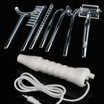 7, rote oder violette Strahlenelektroden, Glasrohrstab, Gesicht, Körpermassage, Akneentfernung,