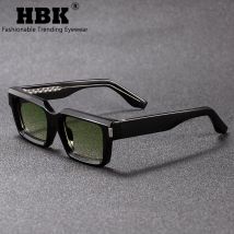 HBK Vintage Punk Herren Quadratische Sonnenbrille Markendesign Sonnenbrille mit kleinem Rahmen Party Reisebrille Geschenk Ideale Wahl