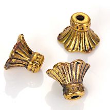 Miasol Necklace Tassel Cord Tips Antique Plated Engraved Cone Beads Caps End Caps For Jewelry Making DIY Accessories