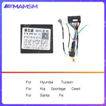 Cablaggio Radio Auto per Hyundai Tucson/Santa Fe/Kia Sportage Ceed, Adattatore Canbus Android 16 Pin SWC