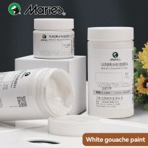 White Gouache Paint 100ml/300ml Bottles Highlights Gouache Color Pigment for Colouring Drawing Watercolor Painting Canvas Wood