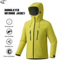 LNGXO Unisex wasserdichte Jacke mit Kapuze, Windjacke für Wandern, Camping, Trekking, Outdoor, Regenmantel, winddichte Kletterkleidung