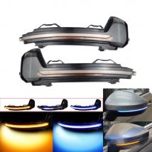 2 Pieces For VW Volkswagen Tiguan MK2 Touareg MK3 2017 2018 2019 2020 Dynamic LED Turn Signal Blinker Mirror Flasher Light