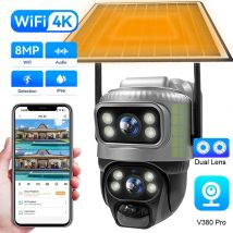 Solarkamera 4K HD IP Drahtlose CCTV-Kameras Outdoor Wasserdicht AI Menschliche Bewegungserkennung Auto Tracking 2-Wege-Videoüberwachung