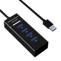 Hub USB 4 porte USB Hub Extender 2.0 3.0 adattatore Splitter ad alta velocità alimentazione 4 In 1 Docking Station cavo USB Computer PC