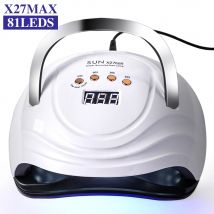 SUN X27 MAX Professionelle UV-Nagelkunstlampe mit 81 LEDs, 4 Timer-Einstellungen, automatischer Sensor, Gel-Nagellack, aushärtende Nagelkunstlampe