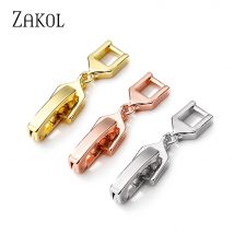 ZAKOL Estensori per bracciale per collana a tre colori Estensione semplice Chiusura pieghevole per la creazione di gioielli all'ingrosso