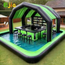 Kommerzielle, tolle aufblasbare Pool-Bar, aufblasbare Pub-Haus-Wasser-Aufblas-Pool-Bar für Erwachsene, Kinder, Party, Event, Hinterhof, 20 x 20 Fuß
