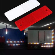 Rechteckiges Cinta Reflectante 5 x 15 cm, Auto, Motorrad, Fahrrad, Wohnwagen, LKW, zum Anschrauben, Sicherheitsreflektor, Auto-Außenzubehör