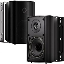 Herdio 4 Zoll Outdoor-Bluetooth-Lautsprecher wasserdicht verdrahtet Watt für Indoor-Patio Deck Wand halterung Lautsprecher schwarz